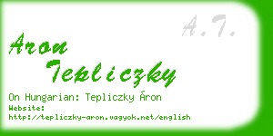 aron tepliczky business card