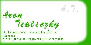 aron tepliczky business card